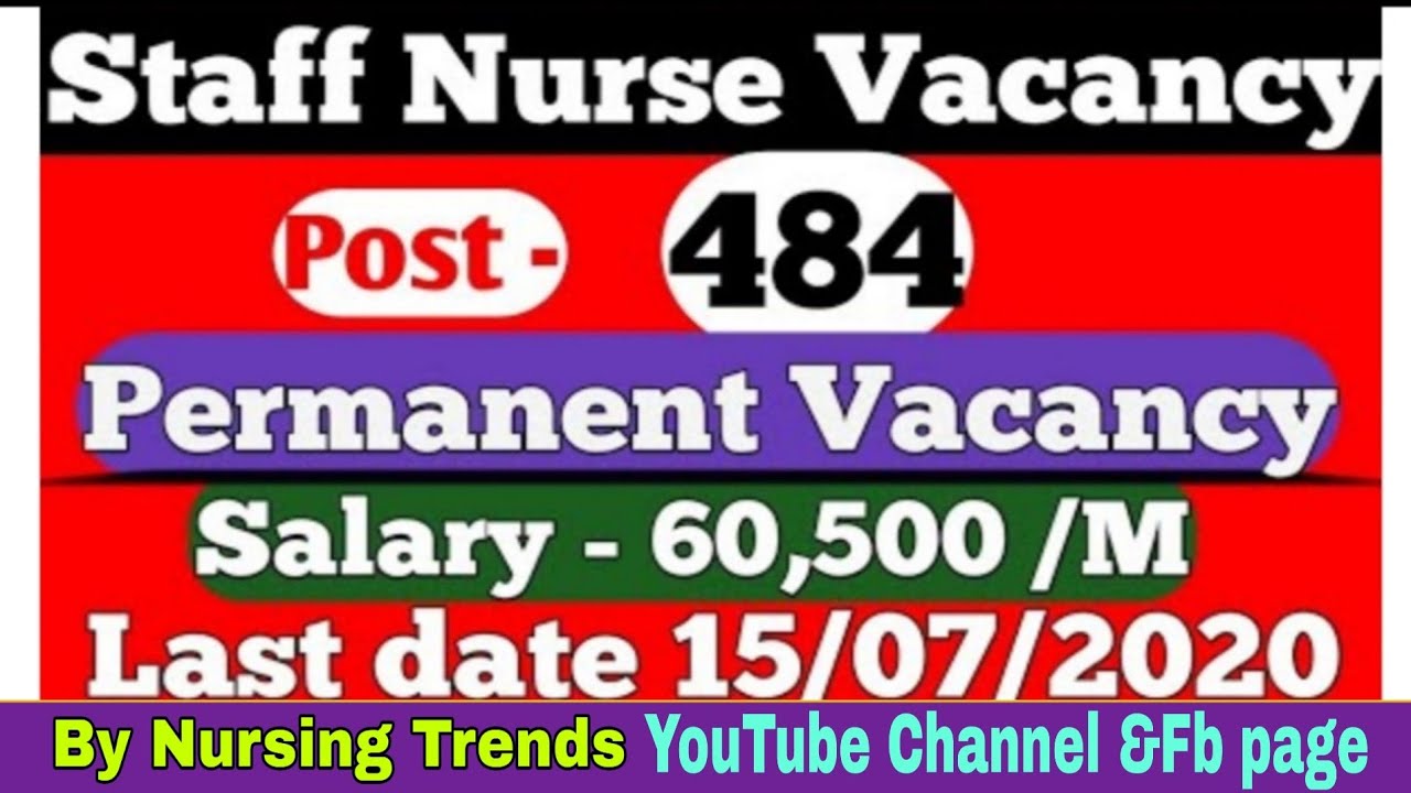 Govt Permanent Staff Nurse Jobs 2020 || Nursing Trends || Nursing Class