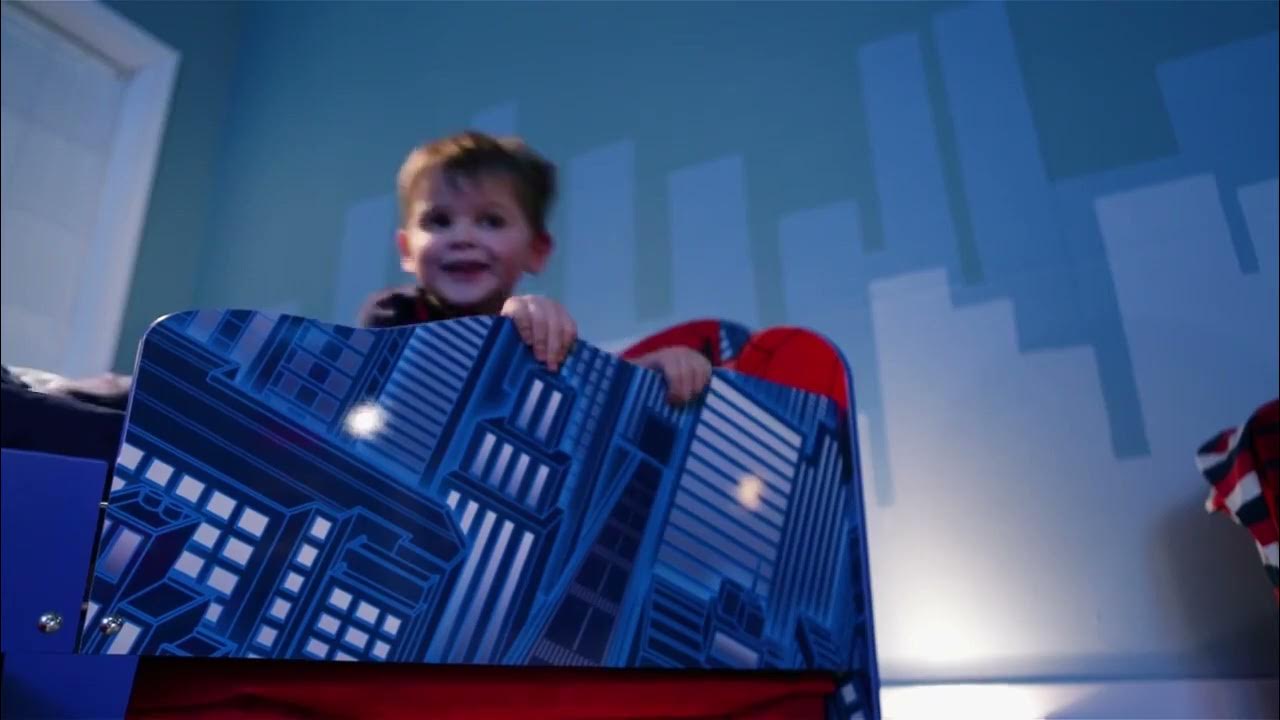 Spider Man Toddler Bed With Light Up Eyes & Storage YouTube
