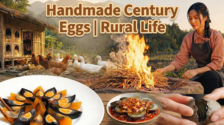 Handmade century eggs-Chicken and duck eggs turn into century eggs, revealing surprise colors🥚🐣
