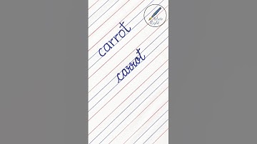 How to write carrot in cursive #viral #handwriting #cursive #shorts #explore #cursivewriting #asmr
