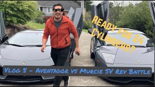 Aventador and Murcielago SV Rev Battle