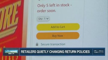 Retailers quietly changing return policies | WFLA News Now @ 11