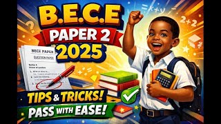BECE NECO 2025 Math Paper 2  Objective Questions 1–60 Explained