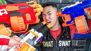 MKTD Nerf Wars: Captain Spider Man X Warriors Nerf Guns Fight The Enemy Revenge For Police