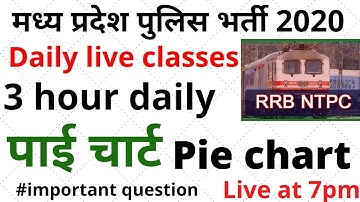 PIE CHART // पाई चार्ट  // MATH ||  RRB NTPC || MPPOLICE  || by JEETU Sir