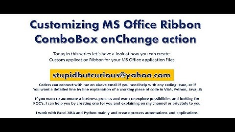 12. MS Office Ribbon Customization - ComboBox onChange with Fluent Ribbon