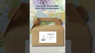 Full Nautical Birthday Gable Box Label, Party Favor/Gift Box Label, Sail-ebrate Marine Theme Template News