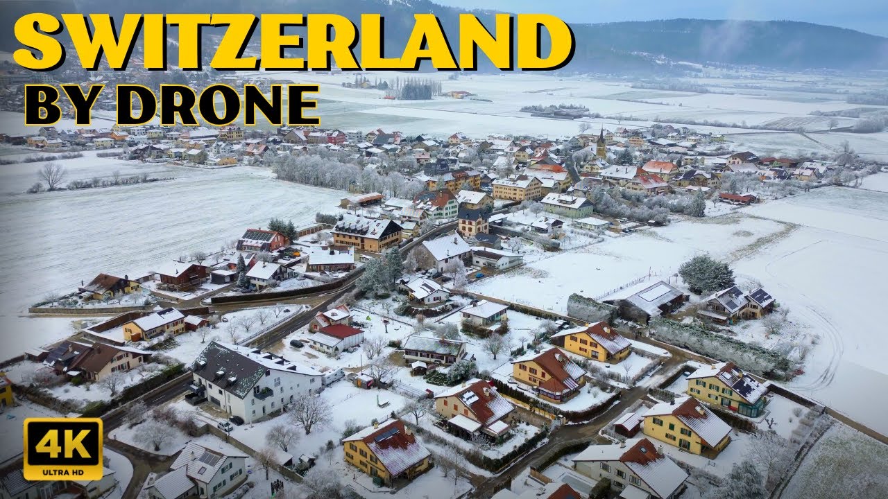 Switzerland by drone 4K - Scenic Relaxation With Calming Music 🇨🇭