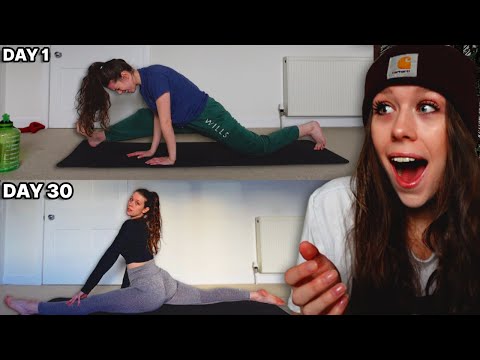 I Did an Olympic Gymnast Stretching Routine for a Month.. *SPLITS RESULTS*