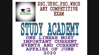 Current affairs:June 2020|Important current affairs 2020|latest current affairs Quizs