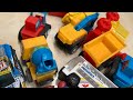 toy cars, racing cars, trains, bulldozers, racing motorbikes