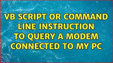 VB script or command line instruction to query a modem connected to my PC