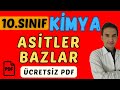 10. SINIF KİMYA + PDF 📂 | ASİTLER VE BAZLAR | ERSEN ELGÜN #kimya #yks #ayt #tyt #asit #baz #ph