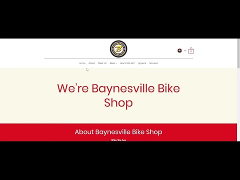 Baynesville Bike Shop New Website