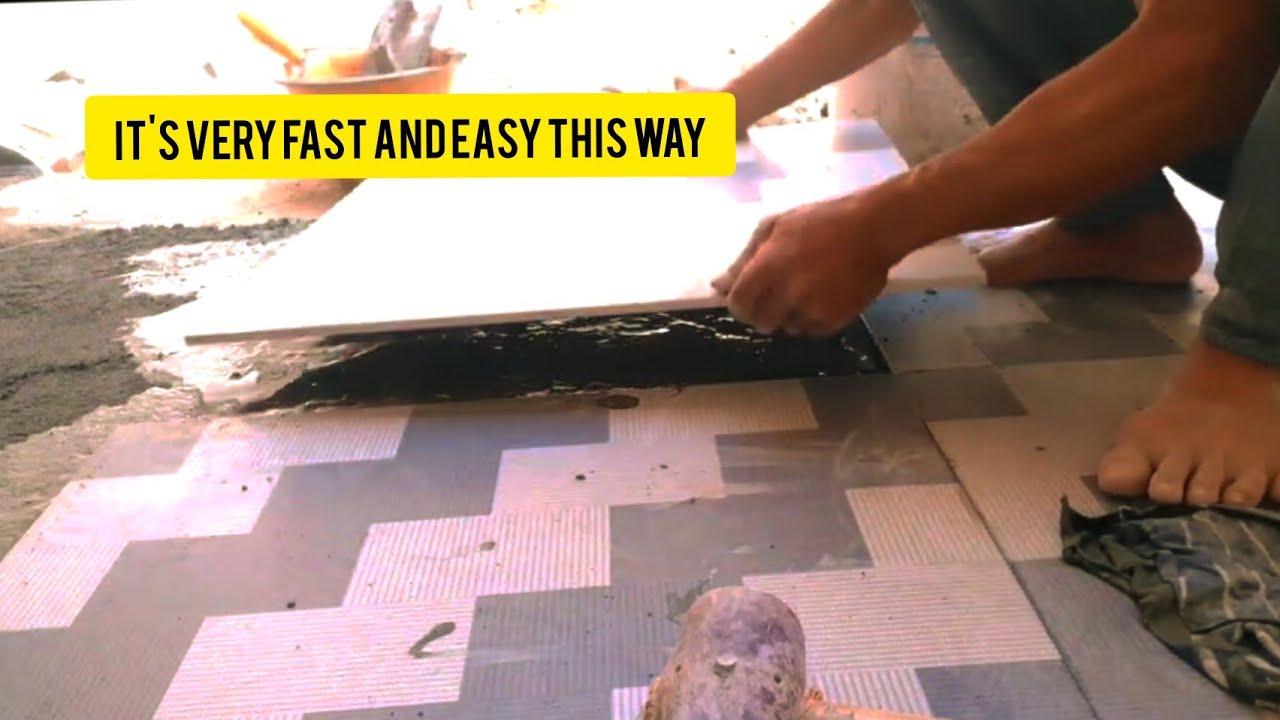 how to install floor tiles YouTube