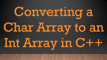 Converting a Char Array to an Int Array in C++