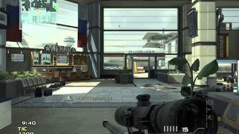 Call of duty MW3 sniper l118a quick scope triple kill one bullet ++