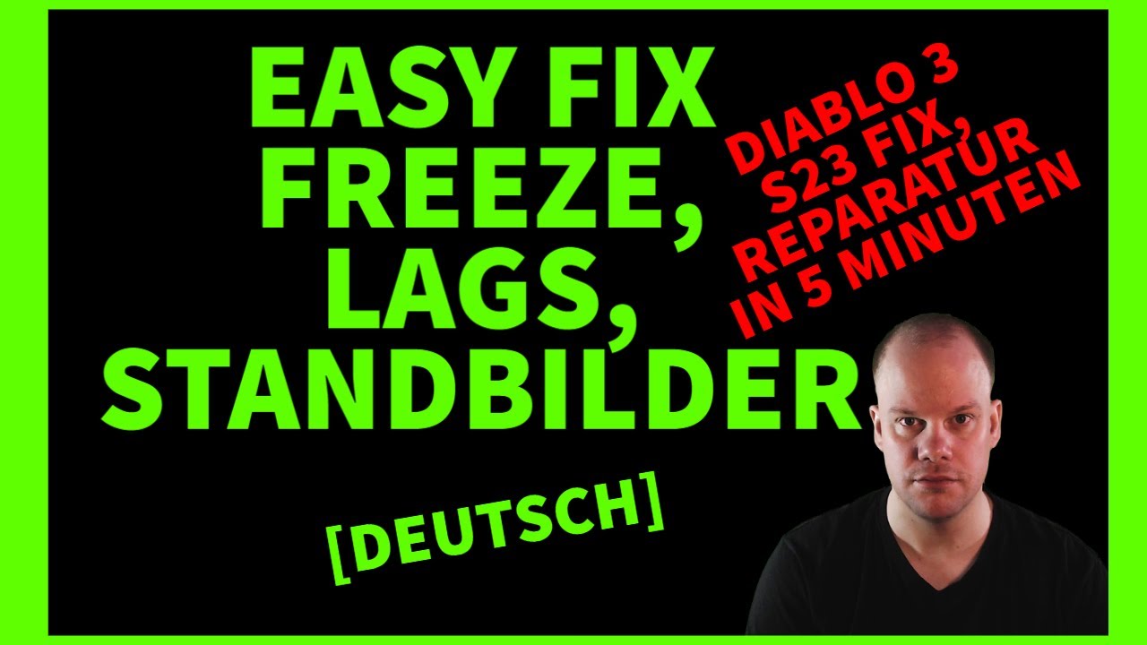 Diablo 3 easy Lag and Freeze fix  / Standbild Reparatur