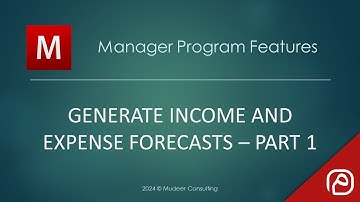 Manager.io Guides: 67 Generate income and expense forecasts - Part 1