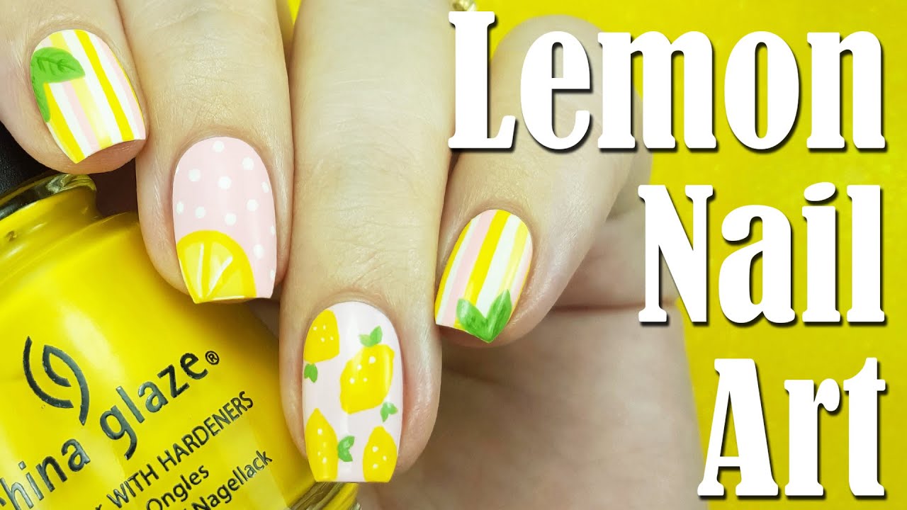 Lemon Nail Art - wide 9