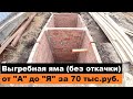 Детальное строительство выгребной ямы (без откачки) за 70 тыс руб.