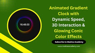 🕒 Gradient Clock with HTML, CSS & JavaScript | Animated UI Design Tutorial 🌈✨