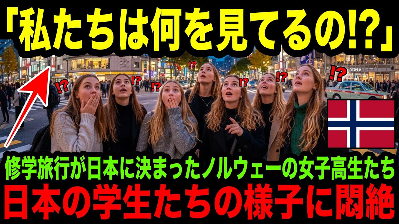 【海外の反応】「私たちは何を見ているのですか？」ノルウェー名門高校の修学旅行で日本に来た教師と高校生たちが日本人の学生たちを見て驚愕した理由とは？