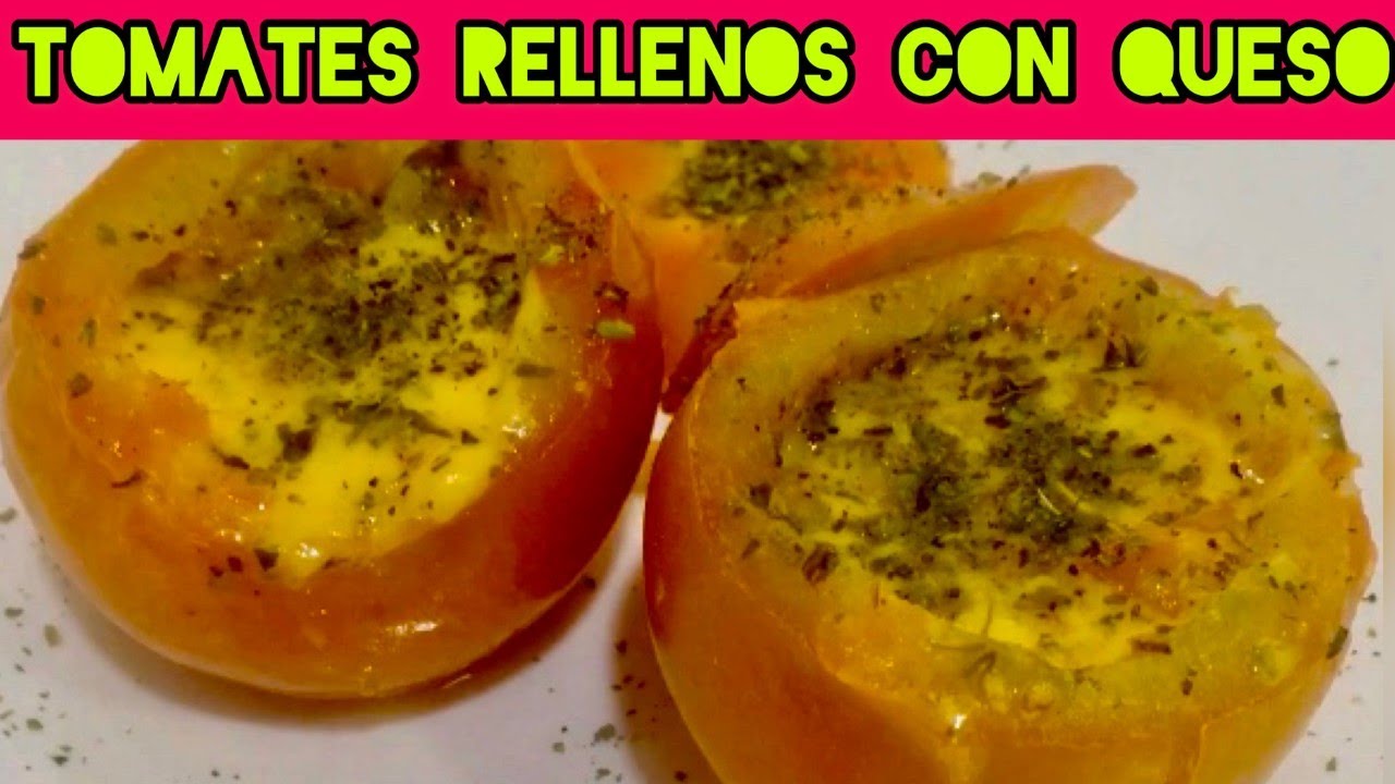 Cómo Hacer TOMATES Rellenos con QUESO en Dos minutos en Horno Microondas!🍅🍅