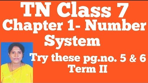 TN-7th STD Mathematics - Samacheer Kalvi - Term II-Chapter 1 -Number System-pg.no. 5 & 6 -Try these