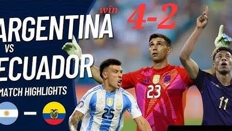 Argentina VS Ecuador 2024 ( 1-1 ) PAN.4-2 Copa America 2024 ] Full Time Highlights  .
