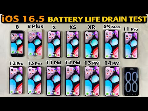 iPhone 8 To iPhone 14 Pro Max Battery Life Drain Test in 2023 - Every iPhone Battery Test iOS 16.5 🪫