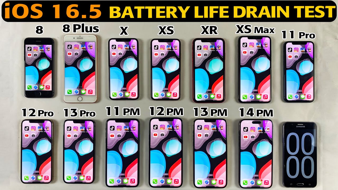 IPhone 8 To IPhone 14 Pro Max Battery Life Drain Test In 2023 Every 