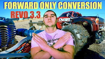 Traxxas REVO 3.3 With Forward Only Conversion - Hitting the Track with a 2 SPEED BABY!