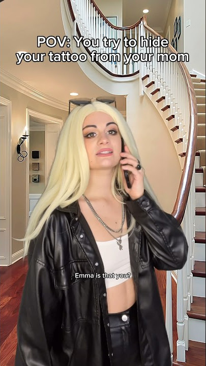 POV: You try to hide your tattoo from your mom. Part 1. #funny #comedy #skit #school