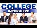 COLLEGE ADMISSIONS Interview Questions &amp; Answers! (How to PREPARE for a COLLEGE INTERVIEW!)