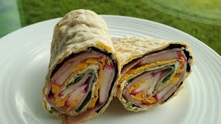 Summer Lunch Lavash Bread Wrap Recipe