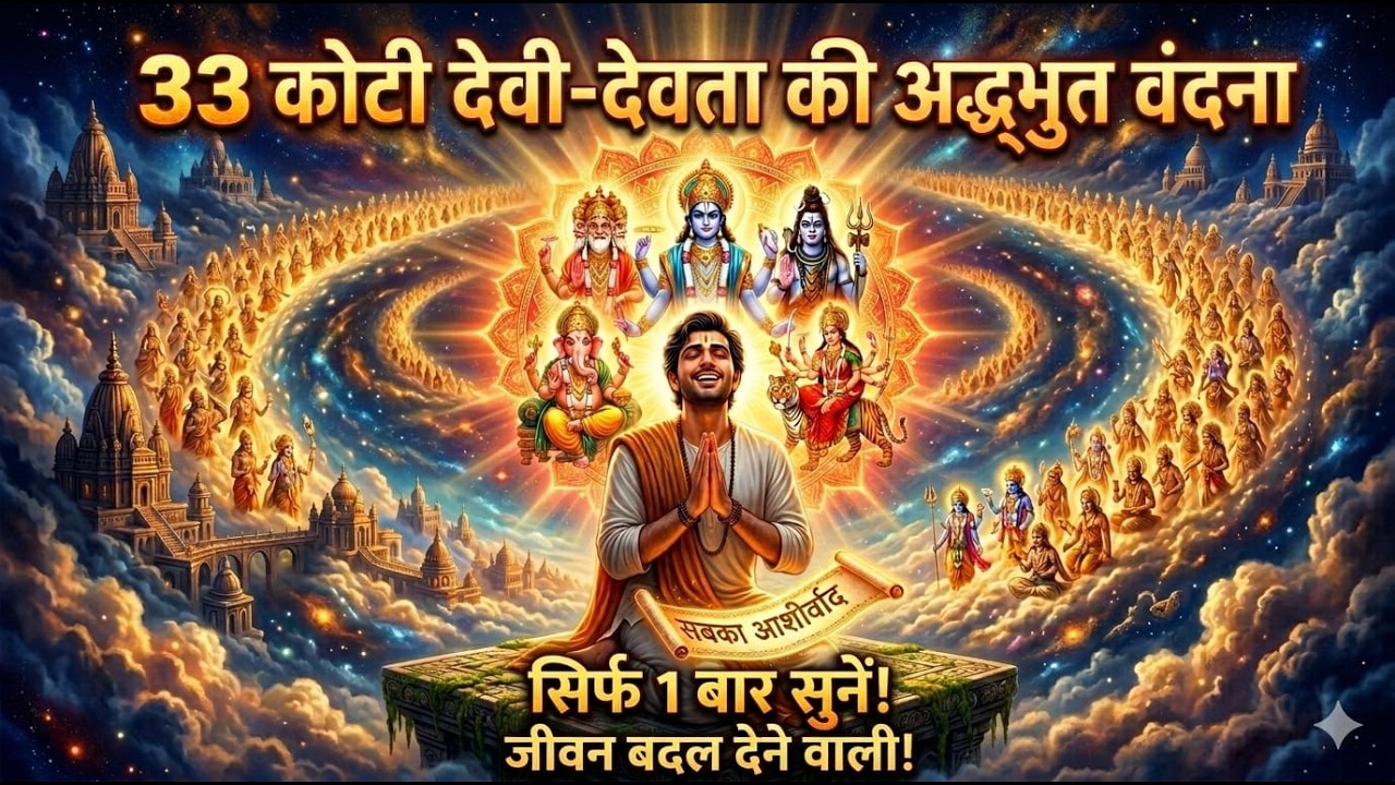 33 कोटि देवी-देवताओं की स्तुति - Har roj sune sabhi kaam achha hoga - Most Powerful All Gods Stuti