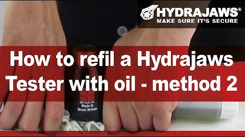 How to refill a Hydrajaws Tester with oil - method 2