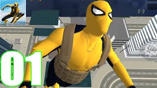 Flying Spider Rope Hero - Super Vice Town Crime - Gameplay Android screenshot 5