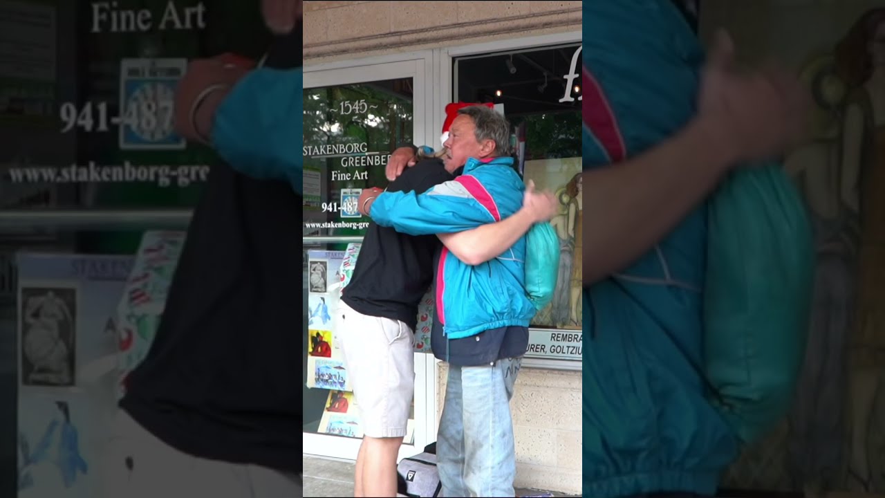 Giving Homeless People Christmas Presents 