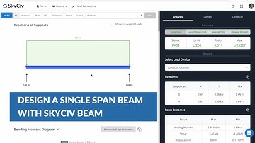 Ontwerp een enkele overspanningsbalk met SkyCiv Beam