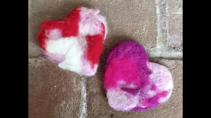 Felted Heart Ornaments