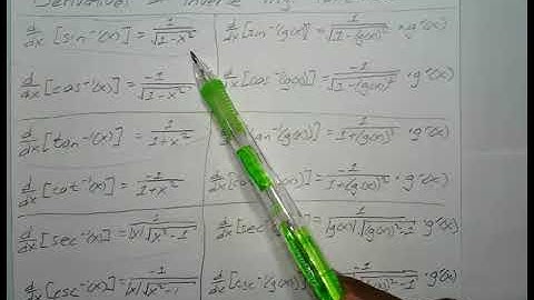 Derivative of inverse trigonometric  functions - Calc 1
