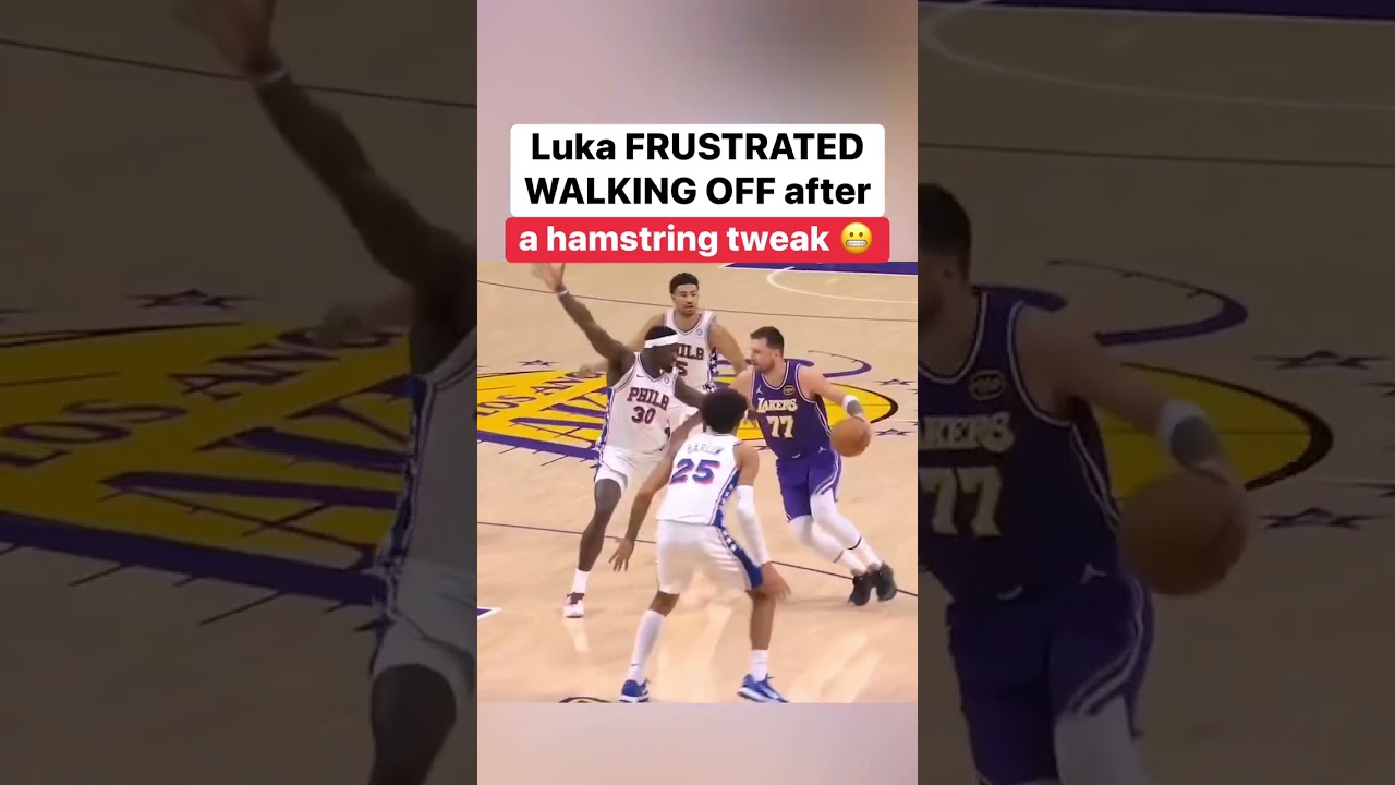 Лука Дончич в расстроенных чувствах покидает площадку после растяжения подколенного сухожилия 😬 #...