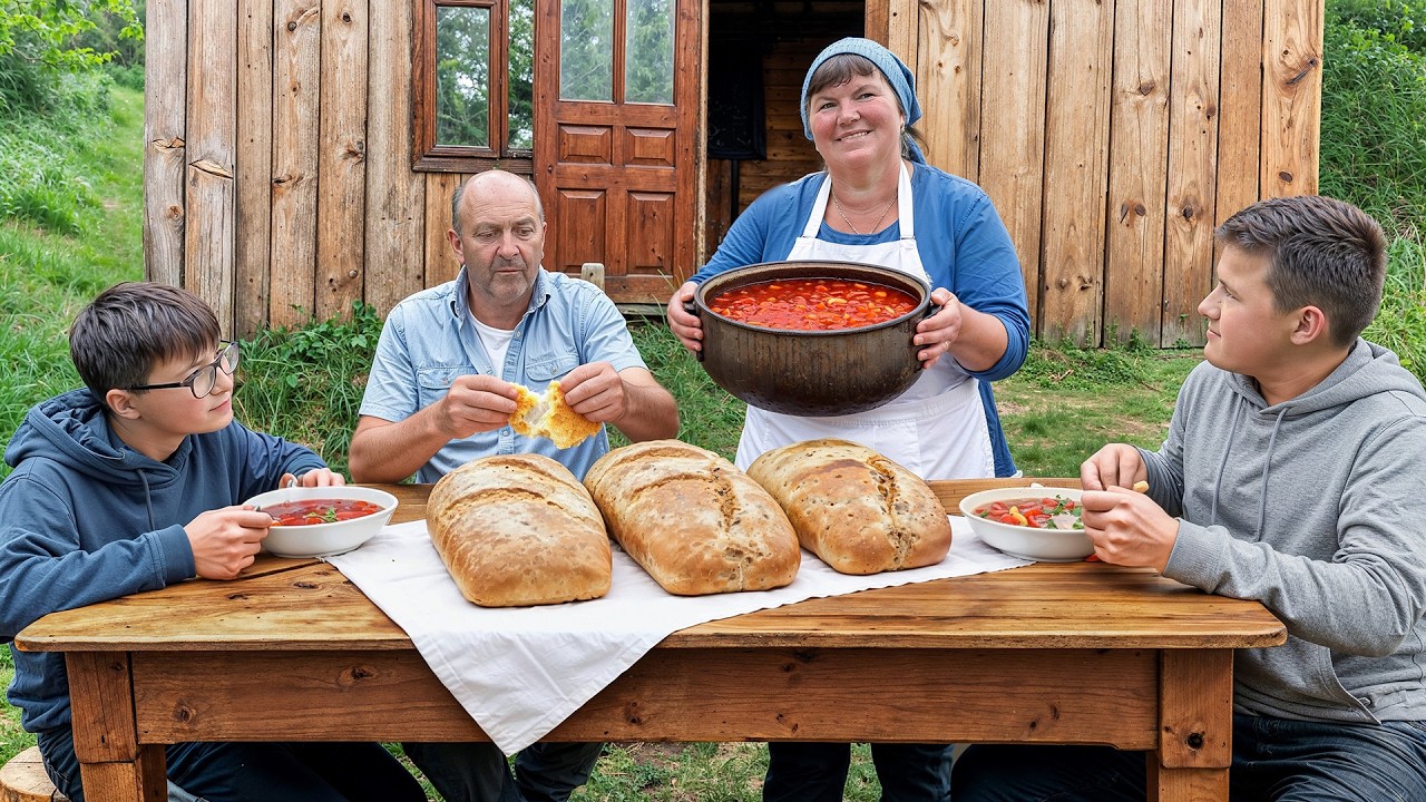 Tradycyjny Chleb z Pieca i Domowy Barszcz | Górskie Życie na Wsi