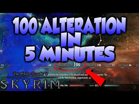 Skyrim Level 100 Alteration Fast and Easy in 5 Minutes! (Special Edition)