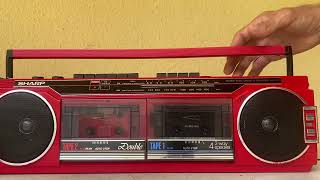 Mini Boombox Sharp WQ-276R Radiorecorder cassette player