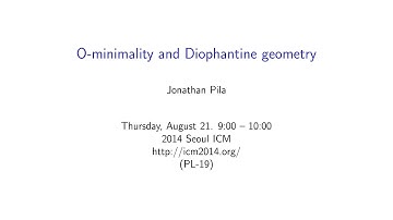 ICM2014 VideoSeries PL19 :  Jonathan Pila Aug21Thu