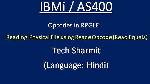 IBMi (AS400) - Reading Physical File using Reade in  #RPGLE #AS400 #IBMi