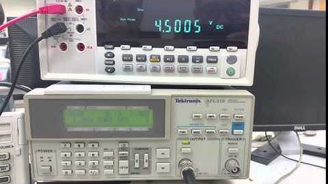 Sine wave measured with digital multimeter at DC